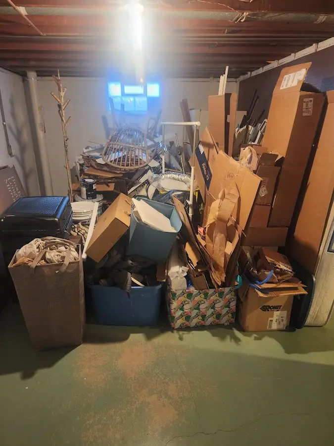 Roll-off dumpster container at job site for 20 Yard Dumpster Rental in Dillonvale